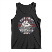 Mayflower Descendant Tank Top Pilgrim Fathers Thanksgiving History - Wonder Print Shop