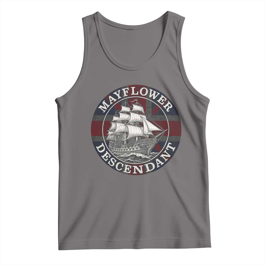 Mayflower Descendant Tank Top Pilgrim Fathers Thanksgiving History - Wonder Print Shop