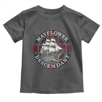 Mayflower Descendant Toddler T Shirt Pilgrim Fathers Thanksgiving History - Wonder Print Shop