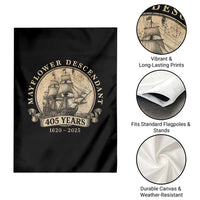 Mayflower Descendant Garden Flag 405 Years Pilgrim Fathers Thanksgiving History - Wonder Print Shop