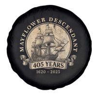 Mayflower Descendant Spare Tire Cover 405 Years Pilgrim Fathers Thanksgiving History - Wonder Print Shop