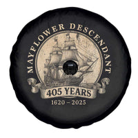 Mayflower Descendant Spare Tire Cover 405 Years Pilgrim Fathers Thanksgiving History - Wonder Print Shop