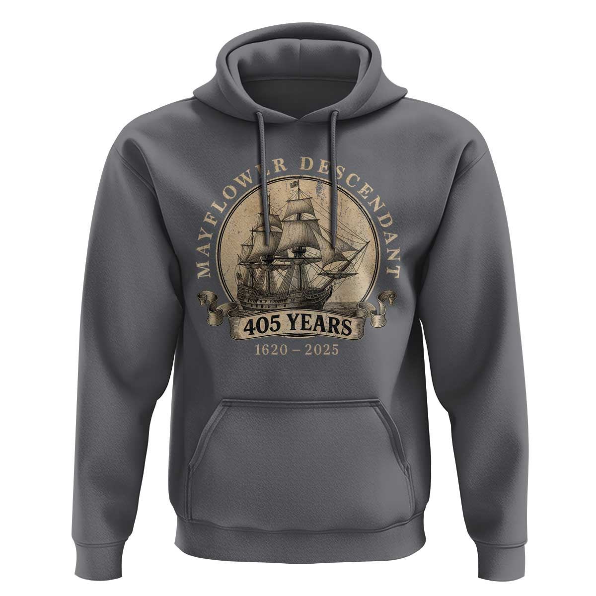 Mayflower Descendant Hoodie 405 Years Pilgrim Fathers Thanksgiving History - Wonder Print Shop