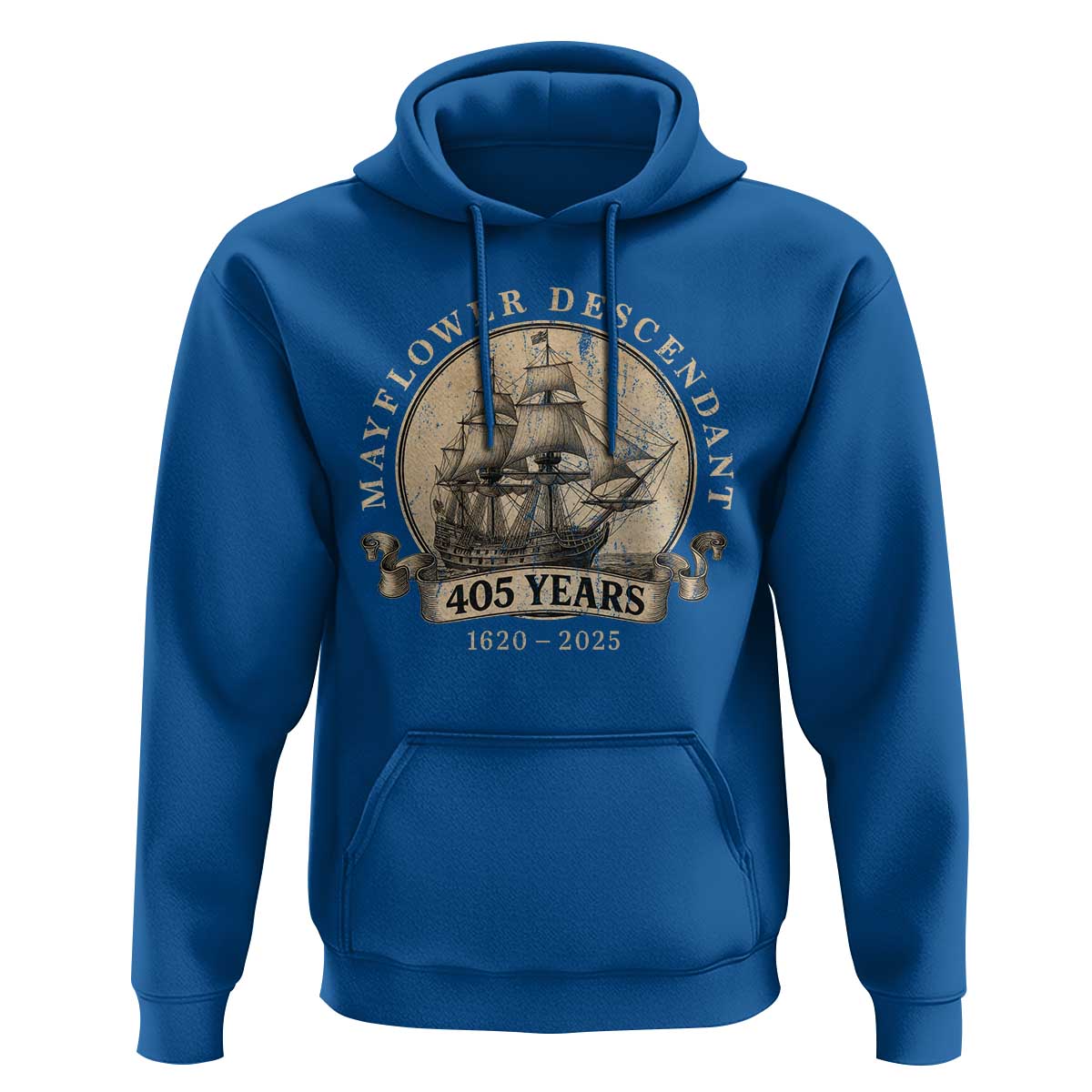 Mayflower Descendant Hoodie 405 Years Pilgrim Fathers Thanksgiving History - Wonder Print Shop