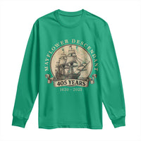 Mayflower Descendant Long Sleeve Shirt 405 Years Pilgrim Fathers Thanksgiving History - Wonder Print Shop