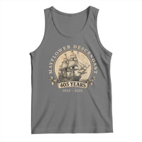 Mayflower Descendant Tank Top 405 Years Pilgrim Fathers Thanksgiving History - Wonder Print Shop