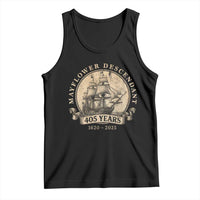Mayflower Descendant Tank Top 405 Years Pilgrim Fathers Thanksgiving History - Wonder Print Shop
