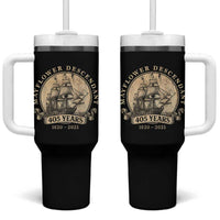 Mayflower Descendant Tumbler With Handle 405 Years Pilgrim Fathers Thanksgiving History - Wonder Print Shop