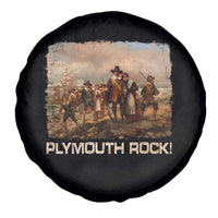 Plymouth Rock Spare Tire Cover Mayflower Pilgrims Thanksgiving History - Wonder Print Shop