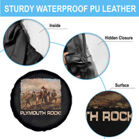 Plymouth Rock Spare Tire Cover Mayflower Pilgrims Thanksgiving History - Wonder Print Shop