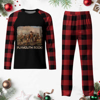 Plymouth Rock Plaid Pajama Set Mayflower Pilgrims Thanksgiving History - Wonder Print Shop