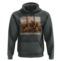 Plymouth Rock Hoodie Mayflower Pilgrims Thanksgiving History - Wonder Print Shop