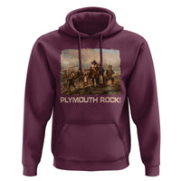 Plymouth Rock Hoodie Mayflower Pilgrims Thanksgiving History - Wonder Print Shop