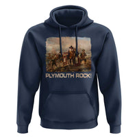 Plymouth Rock Hoodie Mayflower Pilgrims Thanksgiving History - Wonder Print Shop