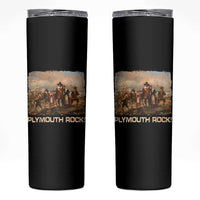 Plymouth Rock Skinny Tumbler Mayflower Pilgrims Thanksgiving History - Wonder Print Shop