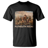Plymouth Rock T Shirt Mayflower Pilgrims Thanksgiving History - Wonder Print Shop