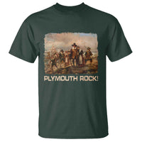 Plymouth Rock T Shirt Mayflower Pilgrims Thanksgiving History - Wonder Print Shop