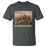 Plymouth Rock T Shirt Mayflower Pilgrims Thanksgiving History - Wonder Print Shop
