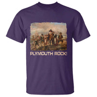 Plymouth Rock T Shirt Mayflower Pilgrims Thanksgiving History - Wonder Print Shop