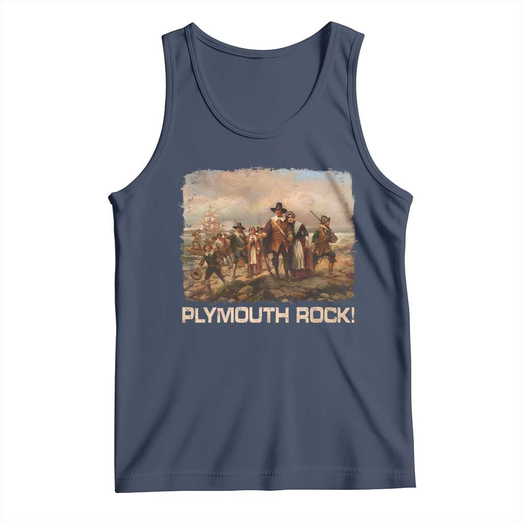 Plymouth Rock Tank Top Mayflower Pilgrims Thanksgiving History - Wonder Print Shop