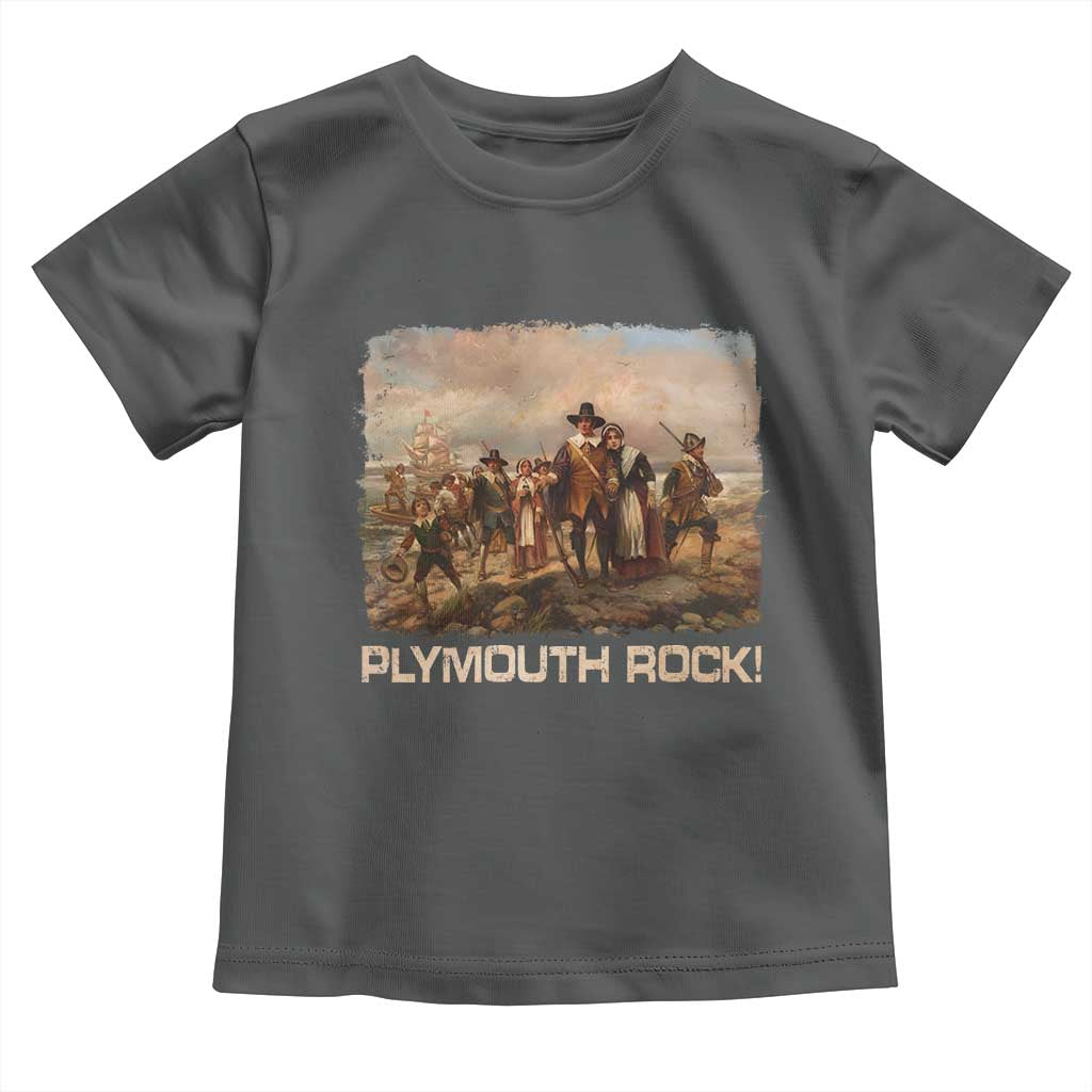 Plymouth Rock Toddler T Shirt Mayflower Pilgrims Thanksgiving History - Wonder Print Shop