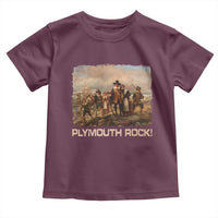 Plymouth Rock Toddler T Shirt Mayflower Pilgrims Thanksgiving History - Wonder Print Shop