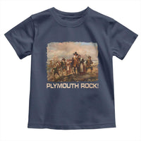 Plymouth Rock Toddler T Shirt Mayflower Pilgrims Thanksgiving History - Wonder Print Shop