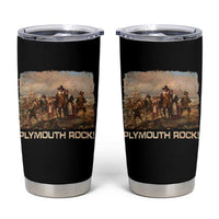 Plymouth Rock Tumbler Cup Mayflower Pilgrims Thanksgiving History - Wonder Print Shop