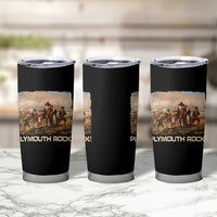 Plymouth Rock Tumbler Cup Mayflower Pilgrims Thanksgiving History - Wonder Print Shop