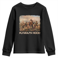 Plymouth Rock Youth Sweatshirt Mayflower Pilgrims Thanksgiving History - Wonder Print Shop