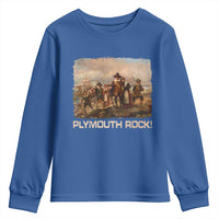 Plymouth Rock Youth Sweatshirt Mayflower Pilgrims Thanksgiving History - Wonder Print Shop