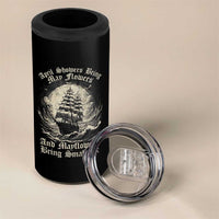 April Showers Bring May Flowers And Mayflowers Bring Smallpox 4 in 1 Can Cooler Tumbler History Lover - Wonder Print Shop