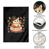 Funny Thanksgiving Cat Lover Garden Flag Purritans Pilgrim Puritans Hat - Wonder Print Shop