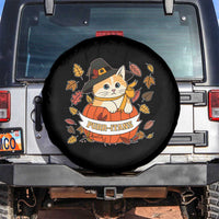 Funny Thanksgiving Cat Lover Spare Tire Cover Purritans Pilgrim Puritans Hat - Wonder Print Shop