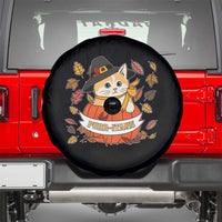 Funny Thanksgiving Cat Lover Spare Tire Cover Purritans Pilgrim Puritans Hat - Wonder Print Shop