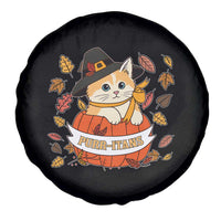Funny Thanksgiving Cat Lover Spare Tire Cover Purritans Pilgrim Puritans Hat - Wonder Print Shop