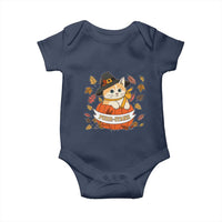 Funny Thanksgiving Cat Lover Baby Onesie Purritans Pilgrim Puritans Hat - Wonder Print Shop