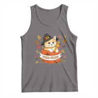 Funny Thanksgiving Cat Lover Tank Top Purritans Pilgrim Puritans Hat - Wonder Print Shop