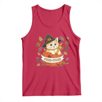 Funny Thanksgiving Cat Lover Tank Top Purritans Pilgrim Puritans Hat - Wonder Print Shop