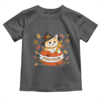 Funny Thanksgiving Cat Lover Toddler T Shirt Purritans Pilgrim Puritans Hat - Wonder Print Shop