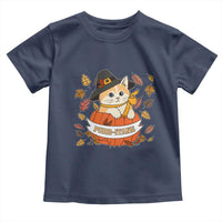 Funny Thanksgiving Cat Lover Toddler T Shirt Purritans Pilgrim Puritans Hat - Wonder Print Shop