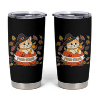 Funny Thanksgiving Cat Lover Tumbler Cup Purritans Pilgrim Puritans Hat - Wonder Print Shop