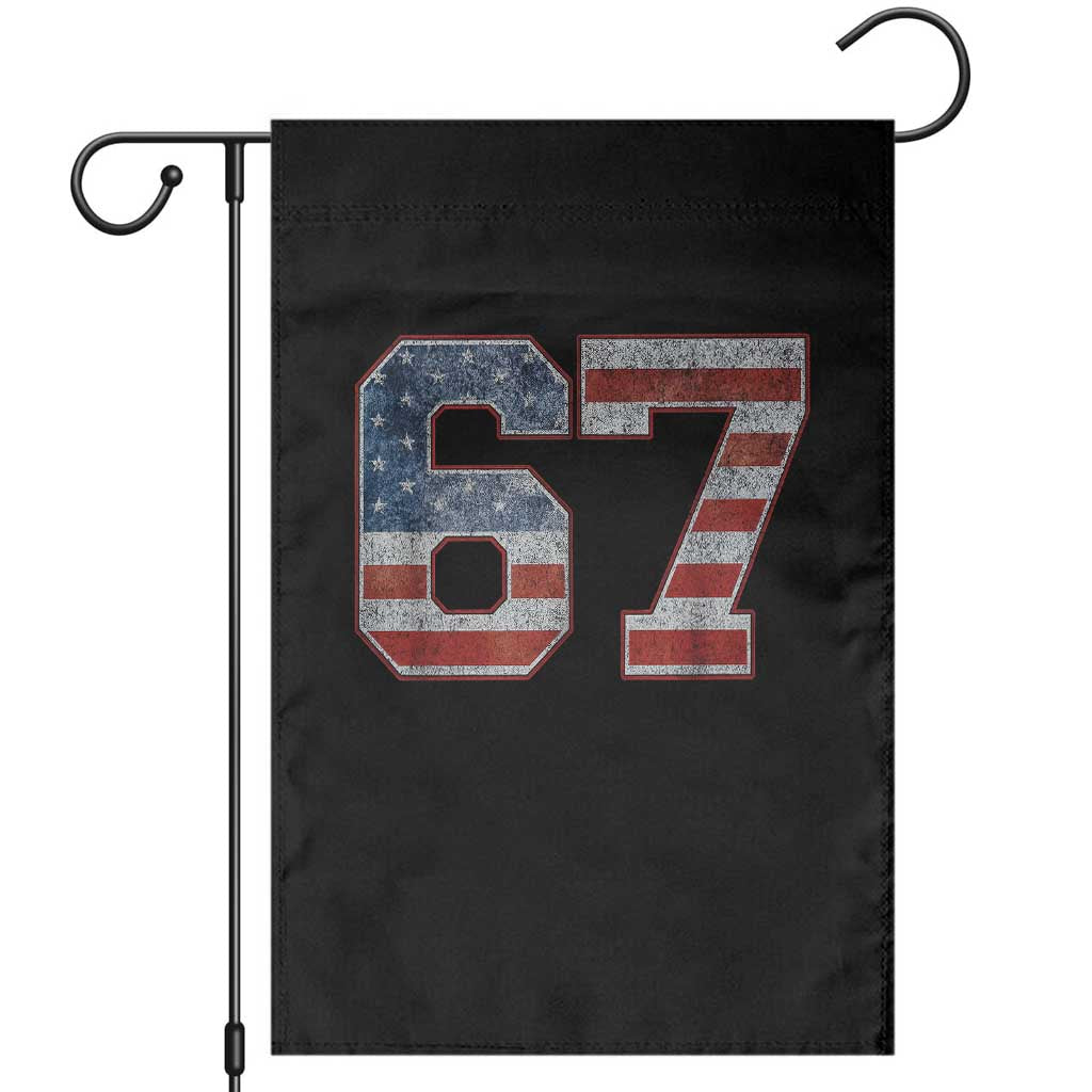 Funny Six Seven 67 Meme Vintage American Flag Garden Flag - Wonder Print Shop