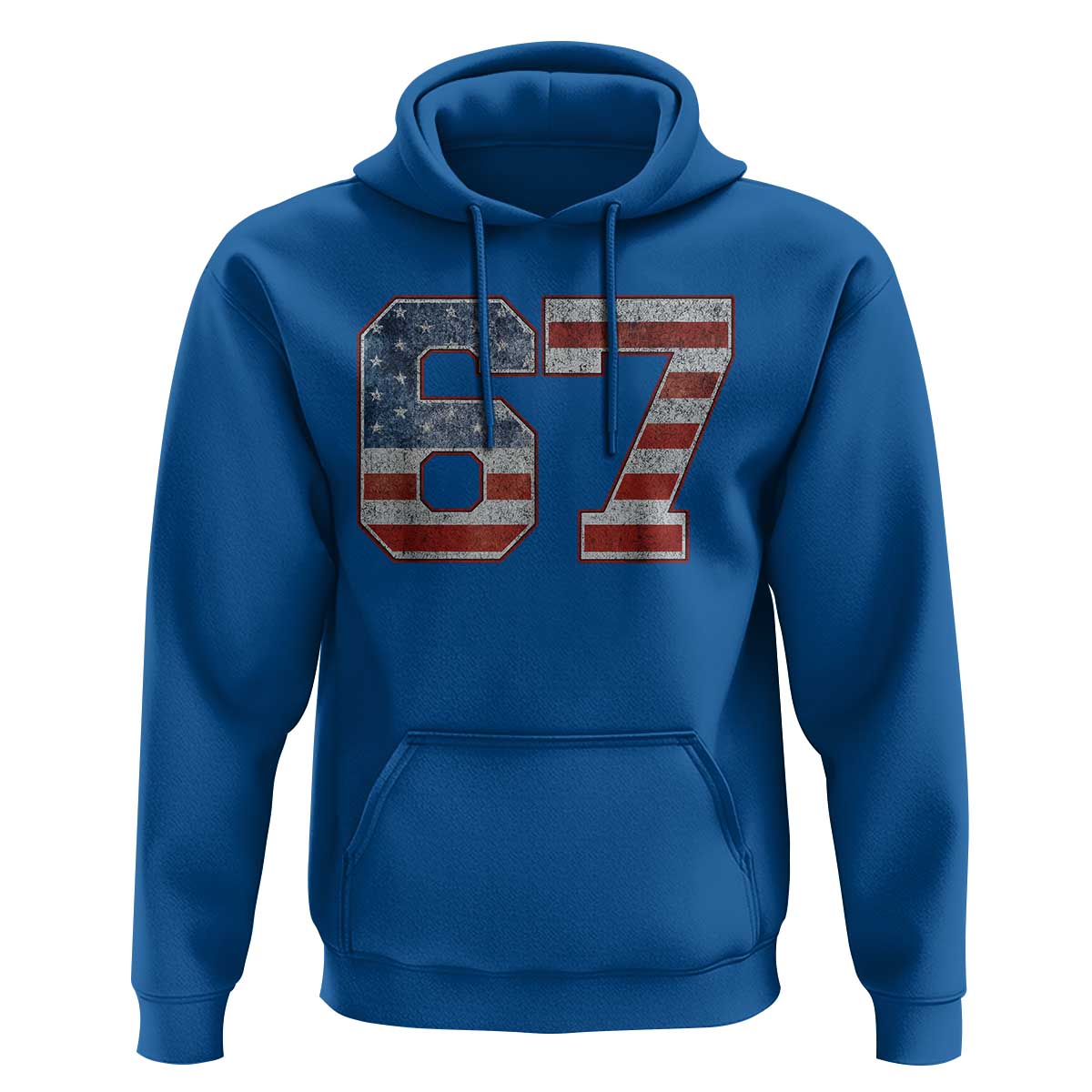 Funny Six Seven 67 Meme Vintage American Flag Hoodie - Wonder Print Shop