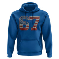 Funny Six Seven 67 Meme Vintage American Flag Hoodie - Wonder Print Shop