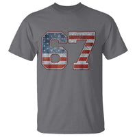 Funny Six Seven 67 Meme Vintage American Flag T Shirt - Wonder Print Shop