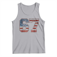 Funny Six Seven 67 Meme Vintage American Flag Tank Top - Wonder Print Shop