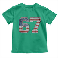 Funny Six Seven 67 Meme Vintage American Flag Toddler T Shirt - Wonder Print Shop