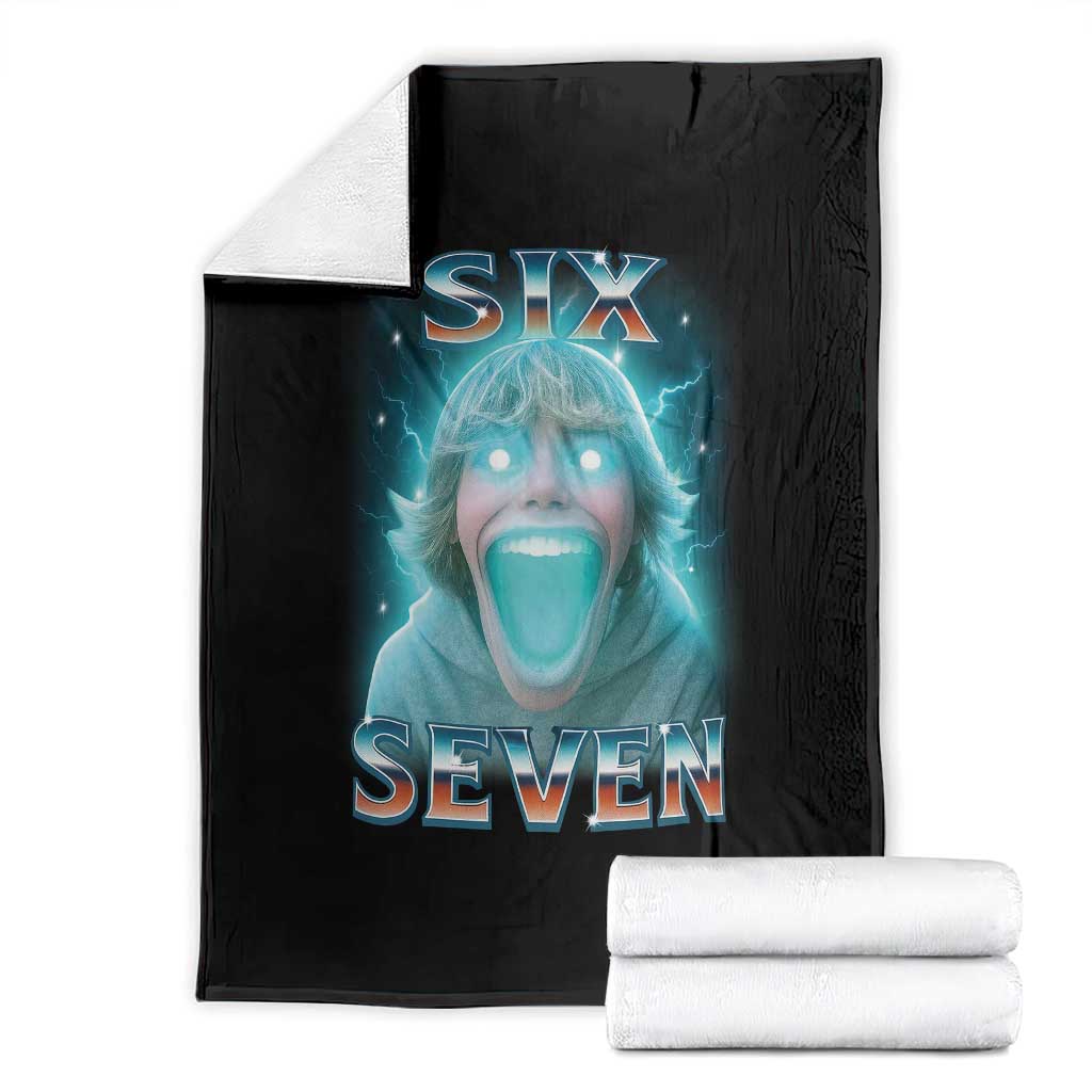 Funny Six Seven The Mason 67 Kid Gen Alpha Meme Throw Blanket - Wonder Print Shop