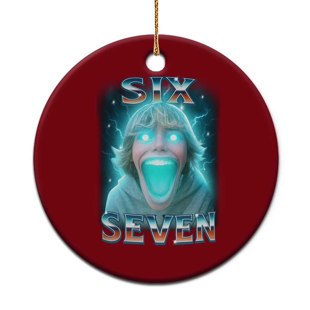 Funny Six Seven The Mason 67 Kid Gen Alpha Meme Ceramic Ornament - Wonder Print Shop